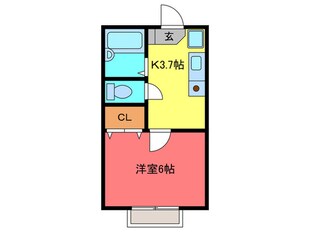 コーポハイムの物件間取画像